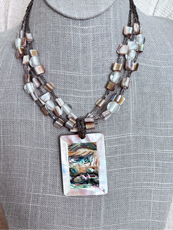 Jewelry - Multi Strand Pearlized Artisan Made Necklace